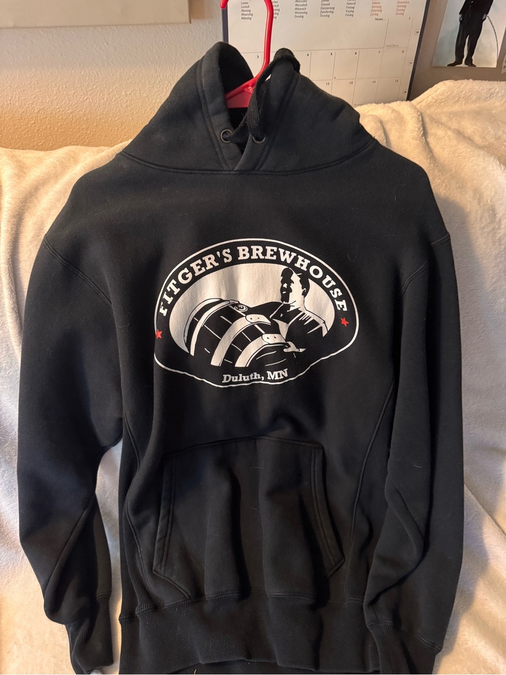 Sport-Tek Black Hooded Sweatshirt with White Brewhouse Logo